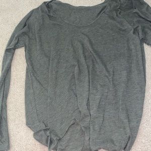 Simple long sleeve green t-shirt